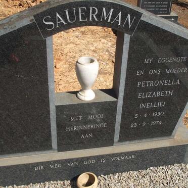 SAUERMAN Petronella Elizabeth 1930-1974 