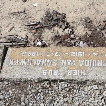 SCHALKWYK Gertruida, van 1912-1943