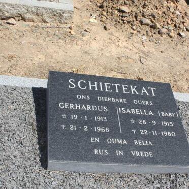 SCHIETEKAT Gerhardus 1913-1968 & Isabella 1915-1980