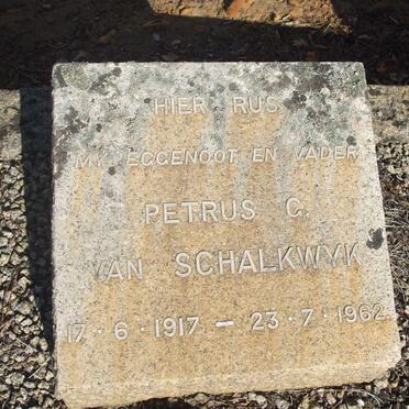 SCHALKWYK Petrus G., van 1917-1962