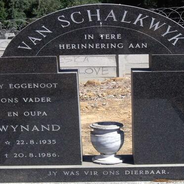 SCHALKWYK Wynand, van 1935-1986