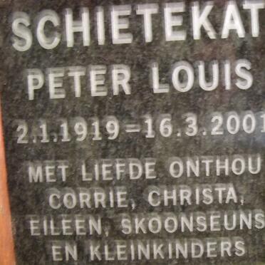 SCHIETEKAT Peter Louis 1919-2001