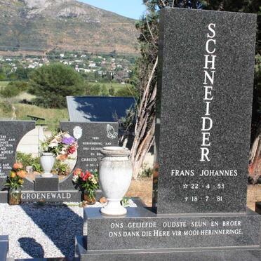 SCHNEIDER Frans Johannes 1953-1981