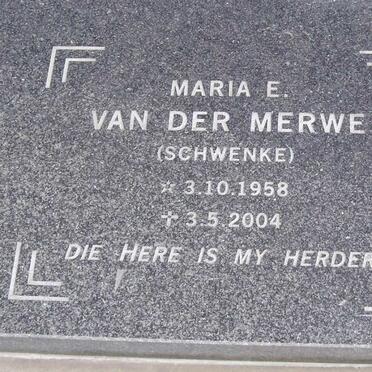 SCHWENKE Carl 1915-1986 :: VAN DER MERWE Maria E., SCHWENKE 1958-2004 _2