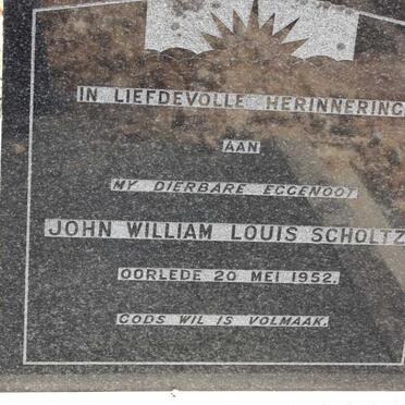 SCHOLTZ John William Louis -1952