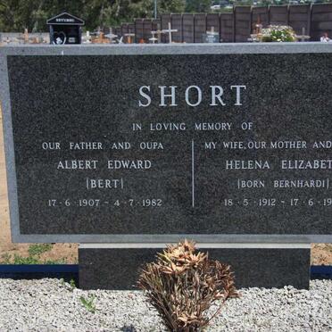 SHORT Albert Edward 1907-1982 & Helena Elizabeth BERNHARD 1912-1981