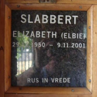 SLABBERT Elizabeth 1950-2001