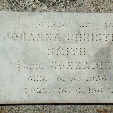 SMITH Johanna Christina nee CONRADIE 1865-1946