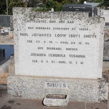 SMUTS Paul Johannes Louw 1898-1956 & Johanna Hendrika Susanna 1903-1981