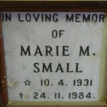 SMALL Marie M. 1931-1984