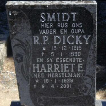 SMIDT R.P. 1915-1990 & Harriet E. HERSELMAN 1929-2001