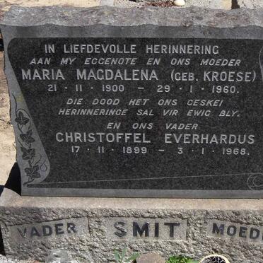 SMIT Christoffel Everhardus 1899-1968 & Maria Magdalena KROESE 1900-1960
