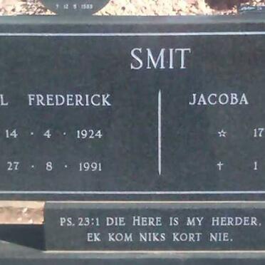 SMIT Carel Frederick 1924-1991 & Jacoba Margaret 1926-2001