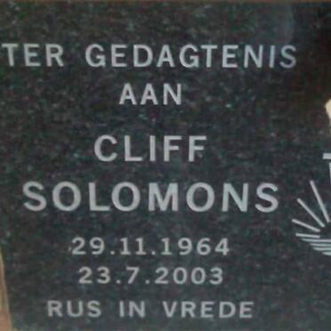 SOLOMONS Cliff 1964-2003