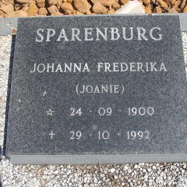 SPARENBURG Johanna Frederika 1900-1992