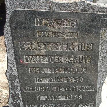 SPUY Ernst Tertius, van der 1950-1953