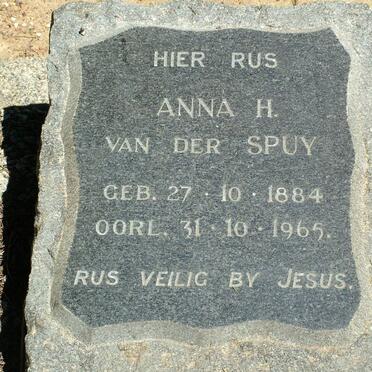 SPUY Anna H., van der 1884-1965