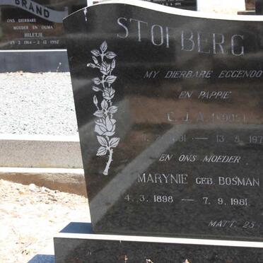 STOFBERG C.J.A. 1891-1974 & Marynie BOSMAN 1898-1981