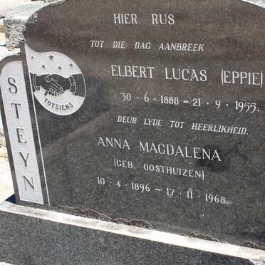 STEYN Elbert Lucas 1888-1955 & Anna Magdalena OOSTHUIZEN 1896-1968