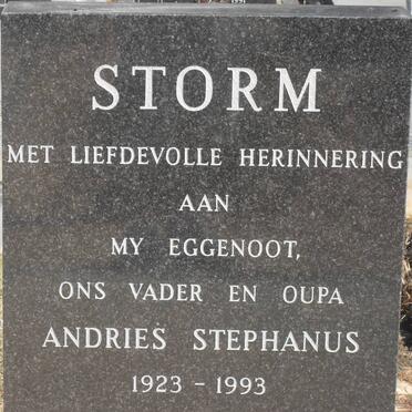 STORM Andries Stephanus 1923-1993