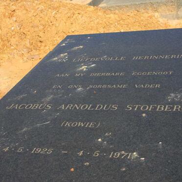 STOFBERG Jacobus Arnoldus 1925-1971