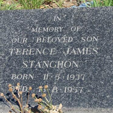 STANGHON Terence James 1937-1957