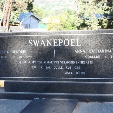 SWANEPOEL Frederik Hendrik 1914-1979 & Anna Catharina VIVIERS -1993