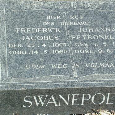 SWANEPOEL Frederick Jacobus 1907-1965 & Johanna Petronella 1912-1980