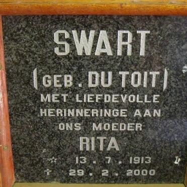 SWART Rita nee DU TOIT 1913-2000