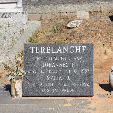 TERBLANCHE Johannes P. 1905-1957 &amp; Maria J. 1911-1992