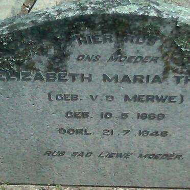 THERON Elizabeth Maria nee V.D.MERWE 1869-1946