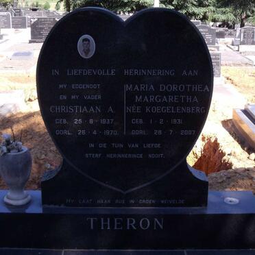 THERON Christiaan A. 1937-1970 &amp; Maria Dorothea Margaretha KOEGELENBERG 1931-2007