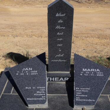 THEART Jan 1928-2001 &amp; Maria 1931-2003