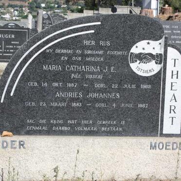 THEART Andries Johannes 1883-1967 &amp; Maria Catharina J.E. VISSER 1887-1962