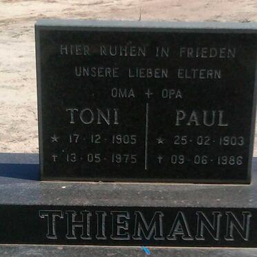 THIEMANN Paul 1903-1986 &amp; Toni 1905-1975
