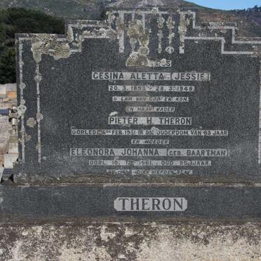 THERON Pieter H. -1951 &amp; Eleonora Johanna BAARTMAN -1961 :: THERON Gesina Aletta 1893-1948