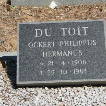 TOIT Ockert Philippus Hermanus, du 1908-1983