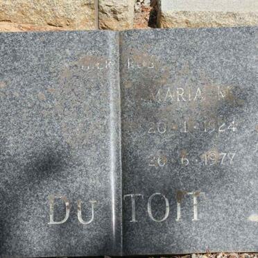 TOIT Maria M., du 1924-1977
