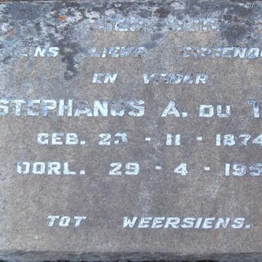 TOIT Stephanus A.,du 1874-1950