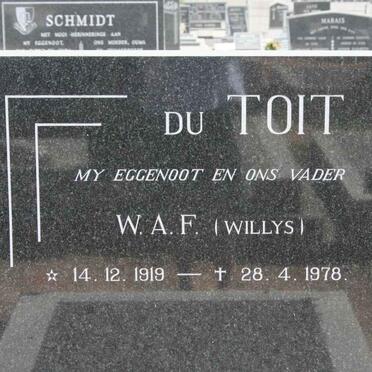 TOIT W.A.F., du 1919-1978