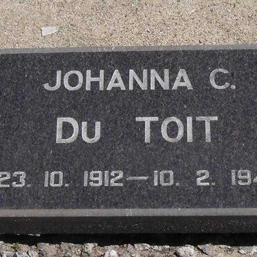 TOIT Johanna C., du 1912-1941