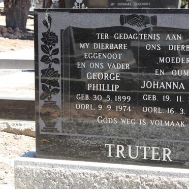 TRUTER George Phillip 1899-1974 &amp; Johanna M.A. 1907-1992