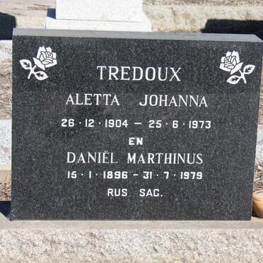 TREDOUX Daniël Marthinus 1896-1979 &amp; Aletta Johanna 1904-1973