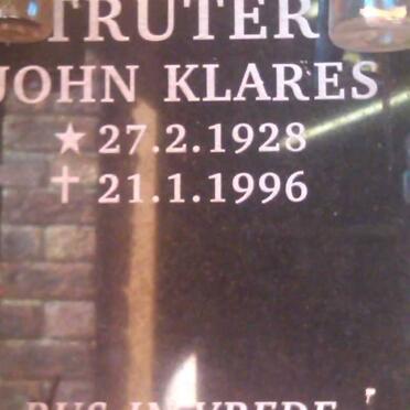 TRUTER John Klares 1928-1996