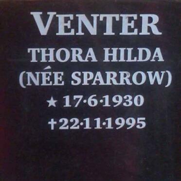 VENTER Thora Hilda nee SPARROW 1930-1995