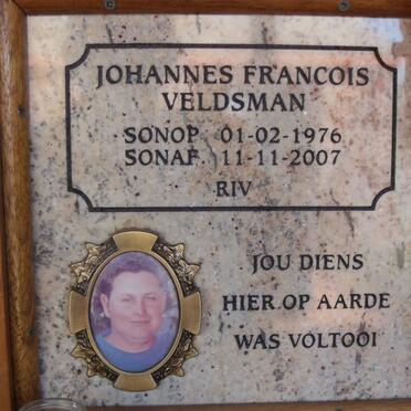 VELDSMAN Johannes Francois 1976-2007