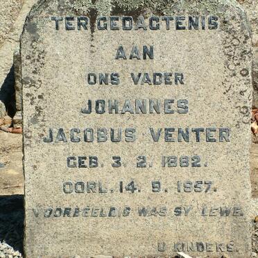 VENTER Johannes Jacobus 1882-1957
