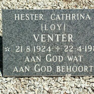 VENTER Hester Cathrina 1924-1985