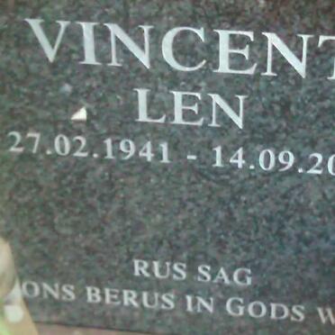 VINCENT Len 1941-2004