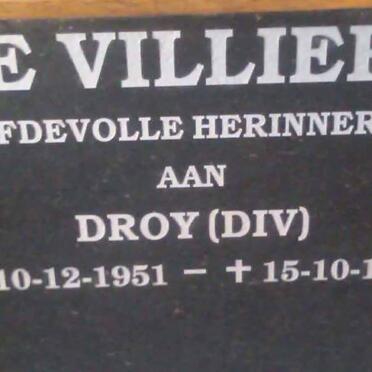 VILLIERS Droy, de 1951-1997